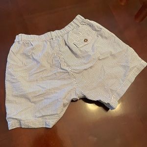 5.5 inch Blue Seersucker shorts